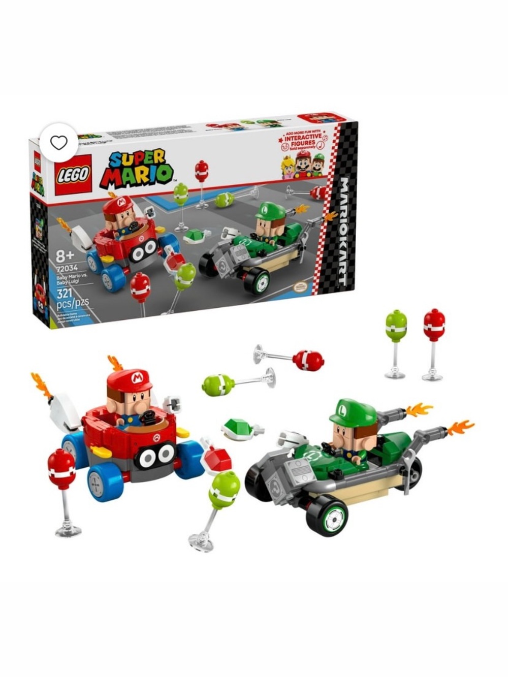 NIB. LEGO Super Mario Baby Mario vs Baby Luigi